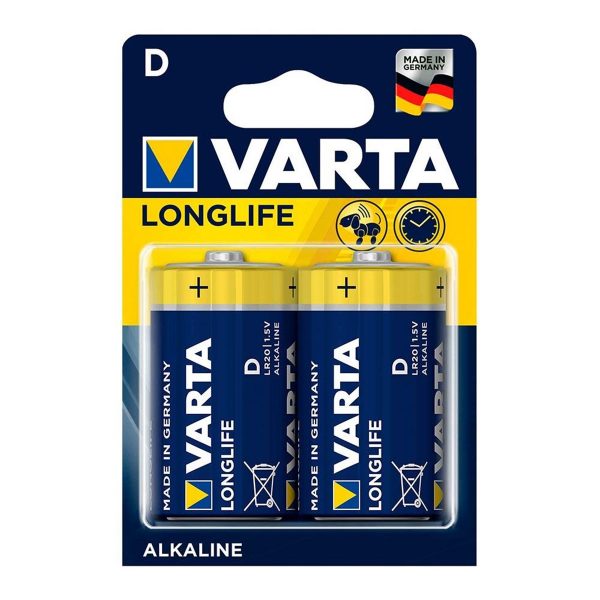 Varta 4120 Longlife Extra Alkalin D Büyük Boy Pil 2’li Paket
